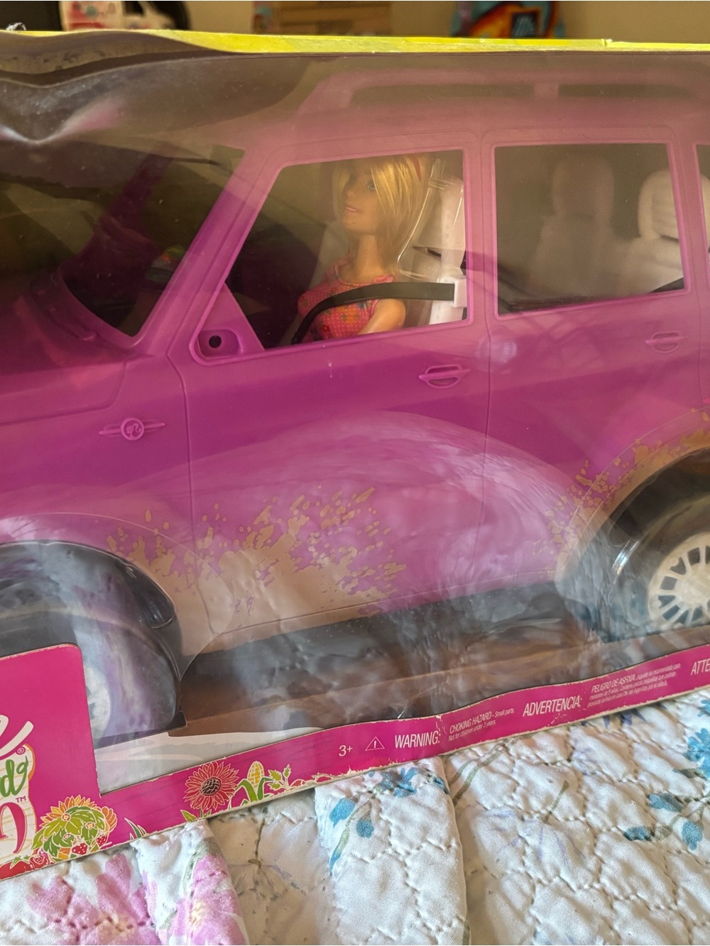 Pink Kids Toy SUV with Doll